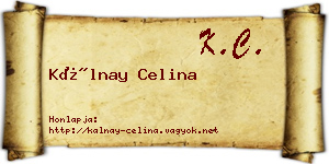 Kálnay Celina névjegykártya